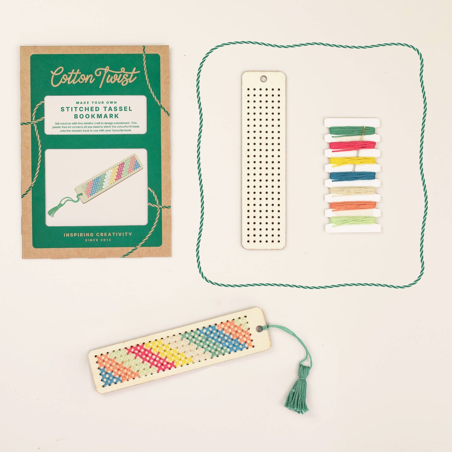 DIY Craft Kit - Kids: Make Your Own Stitched Tassel Bookmark