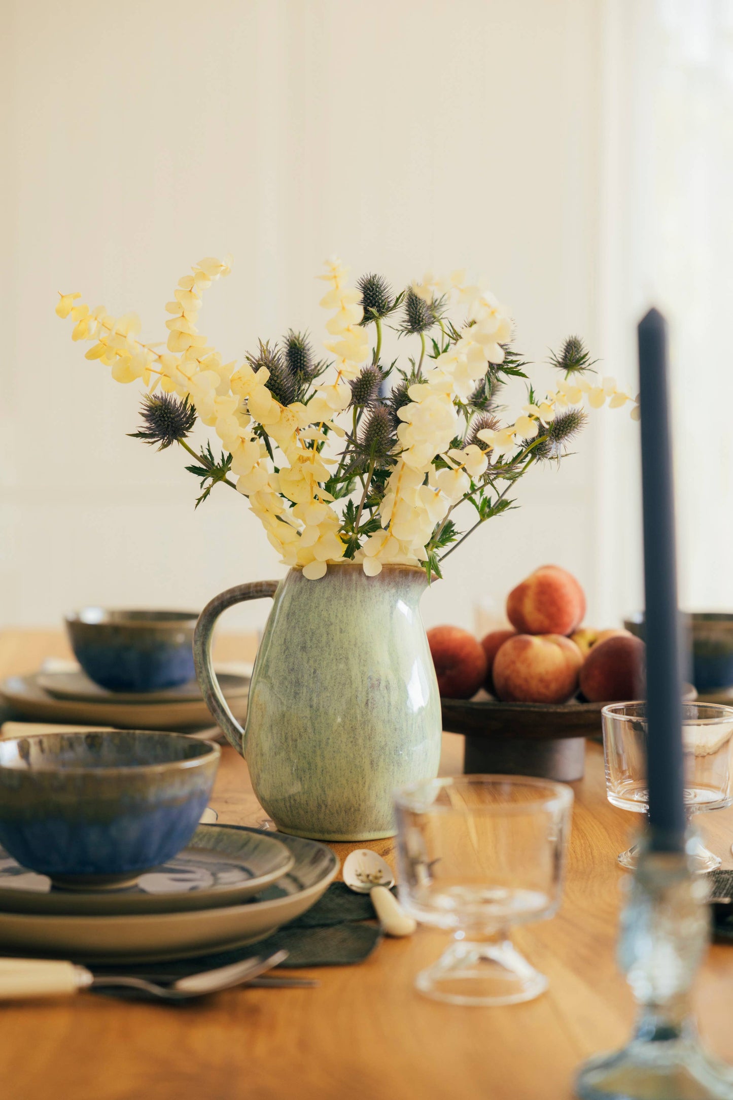 Ceramic jug - ocean foam