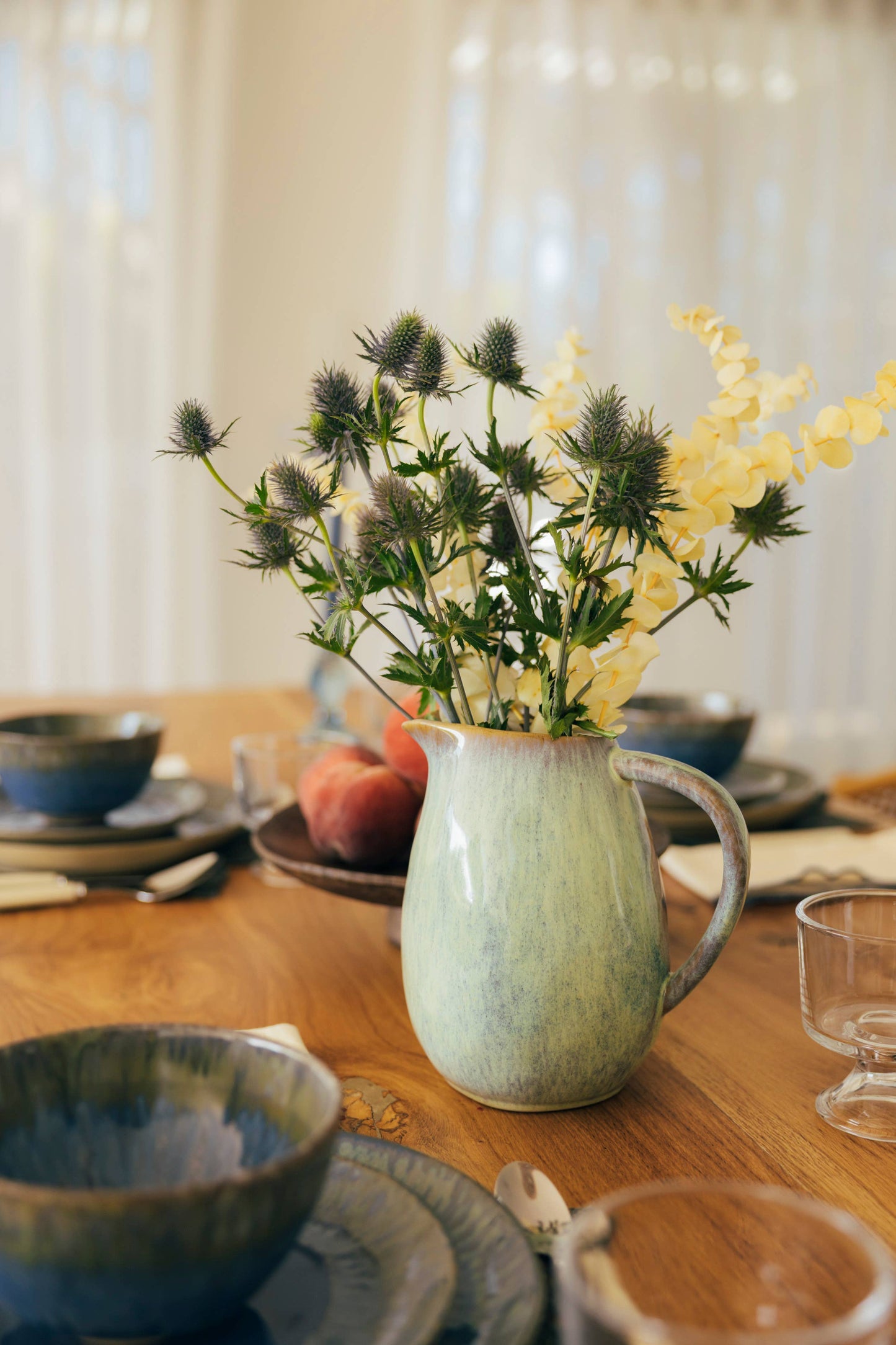 Ceramic jug - ocean foam