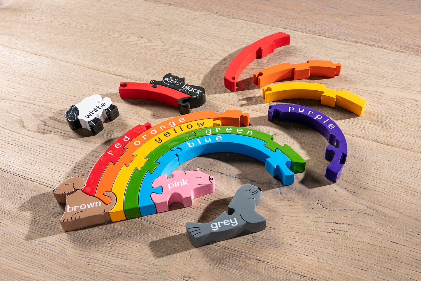 Rainbow wooden jigsaw