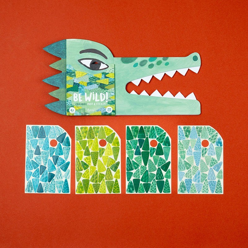 Be Wild! Crocodile Mask & Stickers Set
