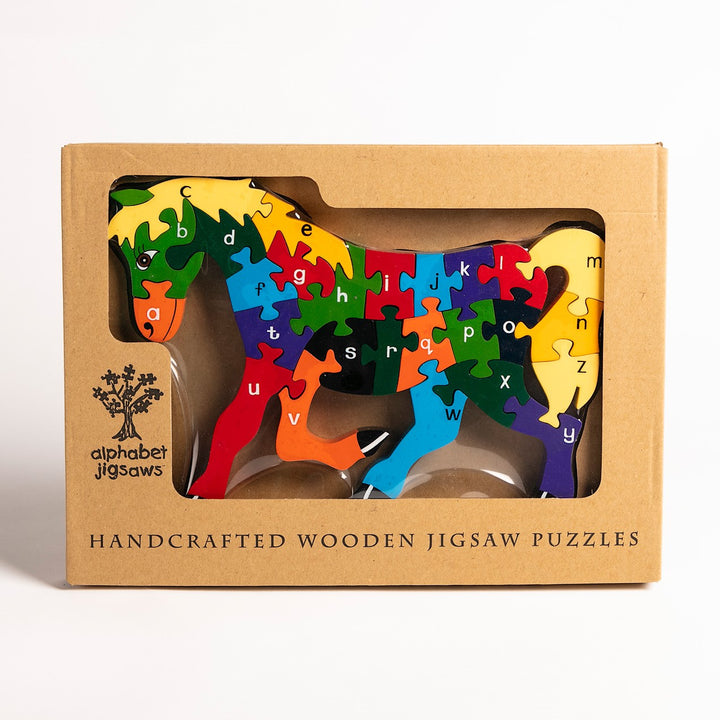 Alphabet horse wooden jigsaw