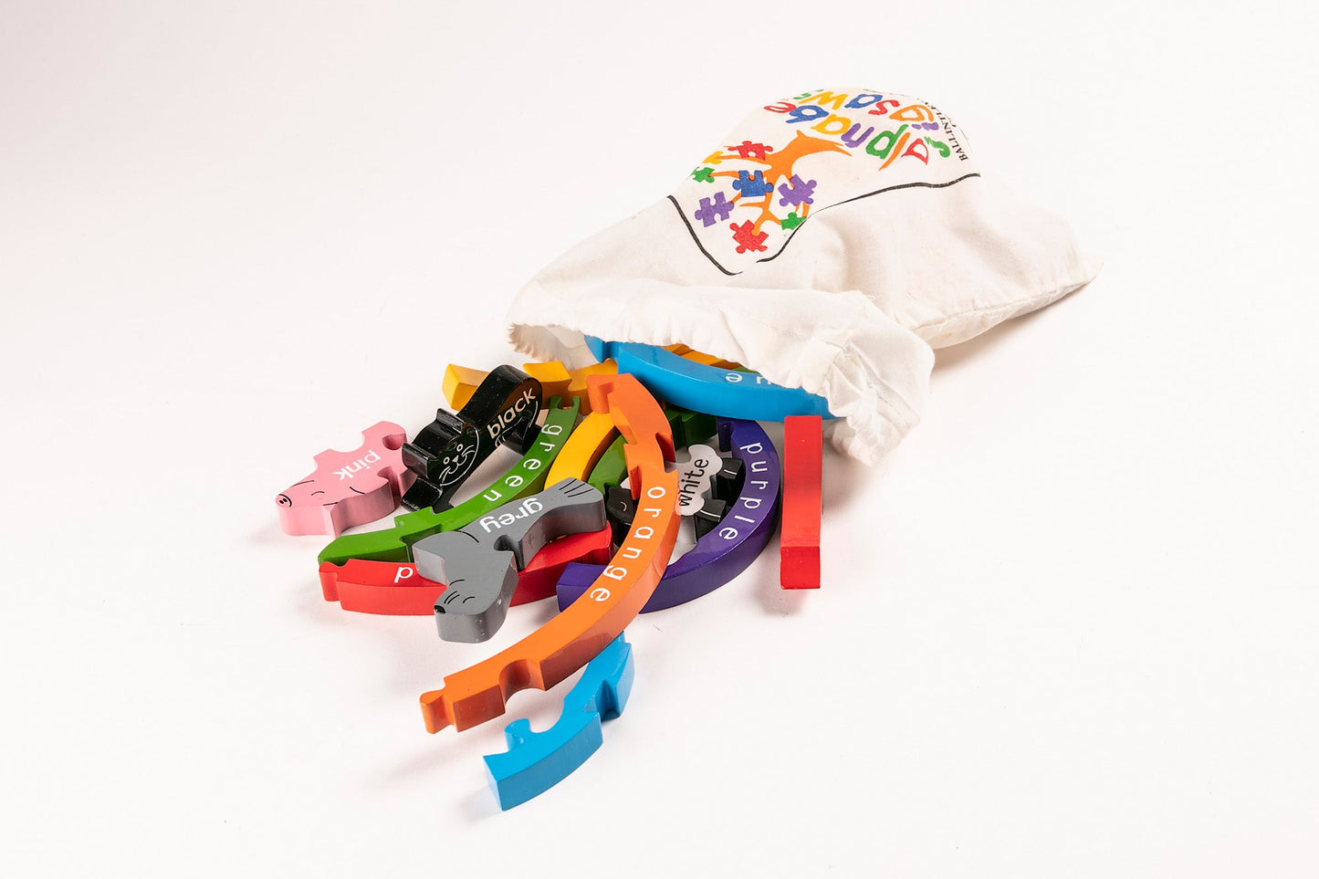 Rainbow wooden jigsaw