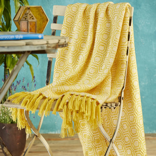 Recycled Bottle Honeycomb Throw by Namaste