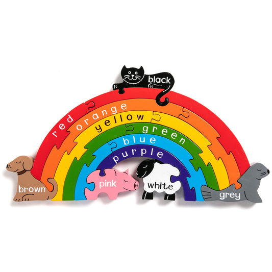 Rainbow wooden jigsaw