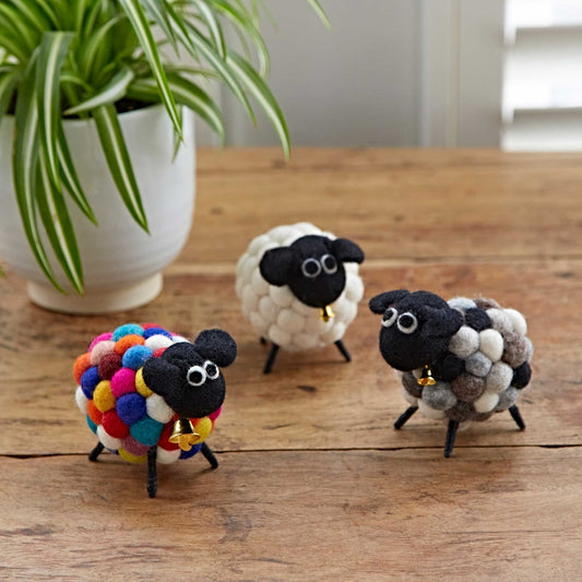 Felt sheep ornament