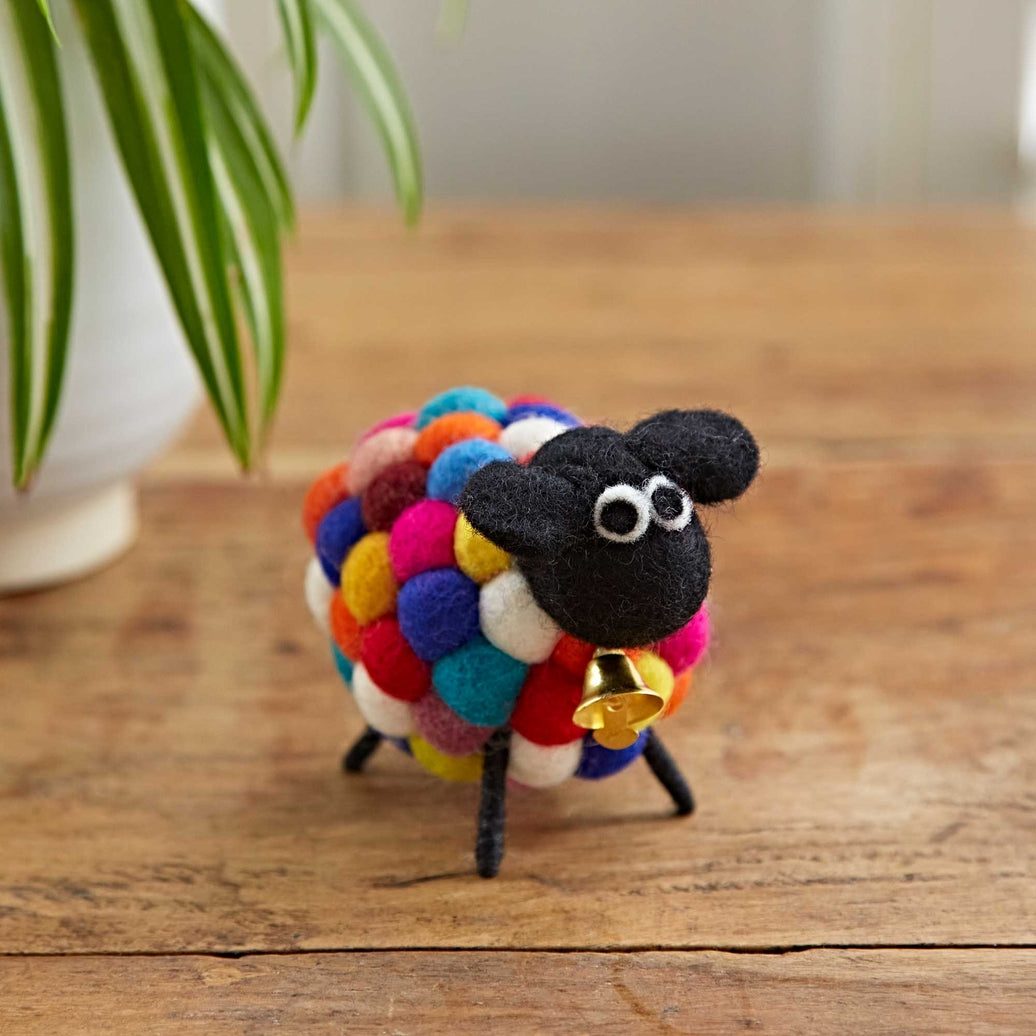 Felt sheep ornament
