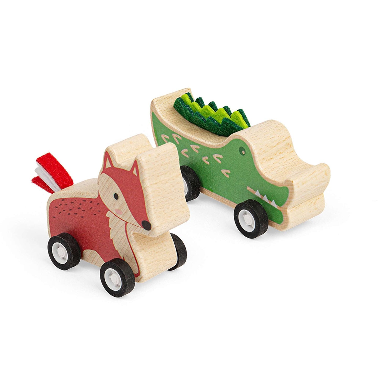 Wooden animal pull-backs