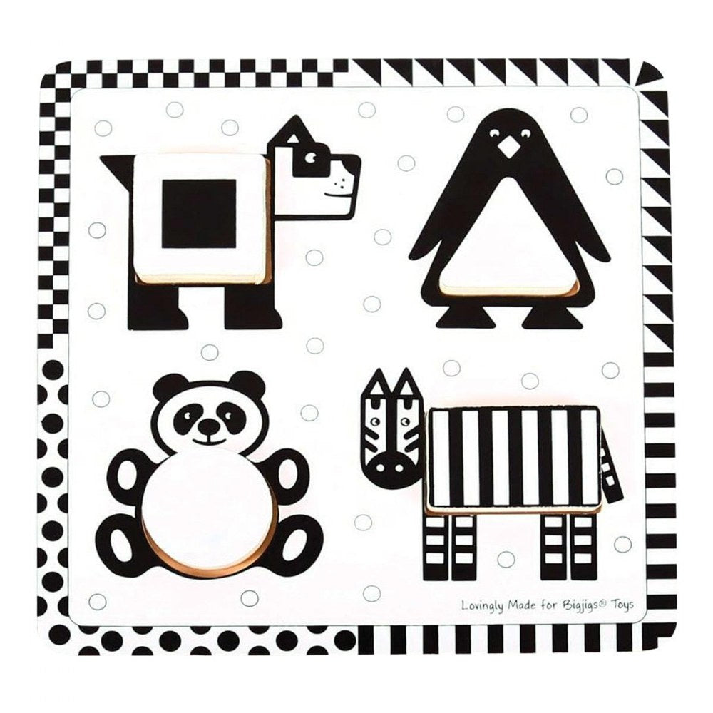 Animals black & white puzzle