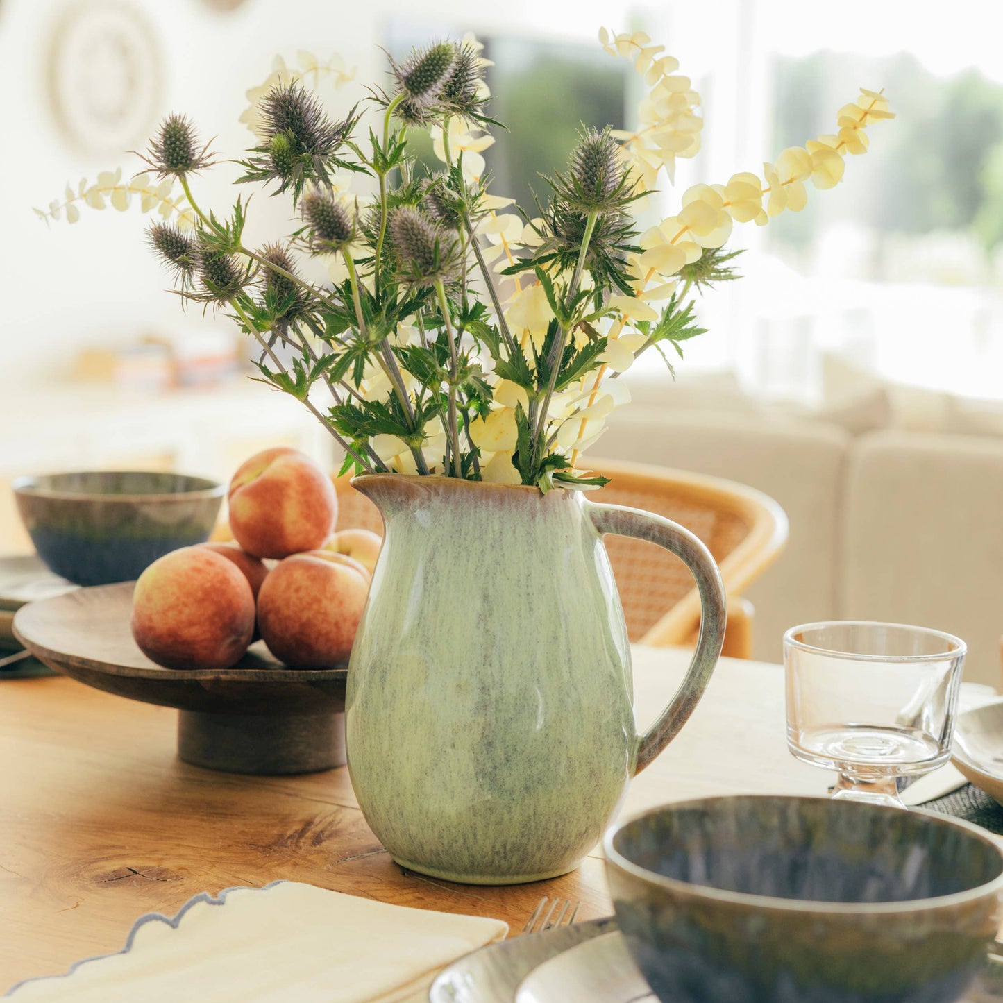 Ceramic jug - ocean foam