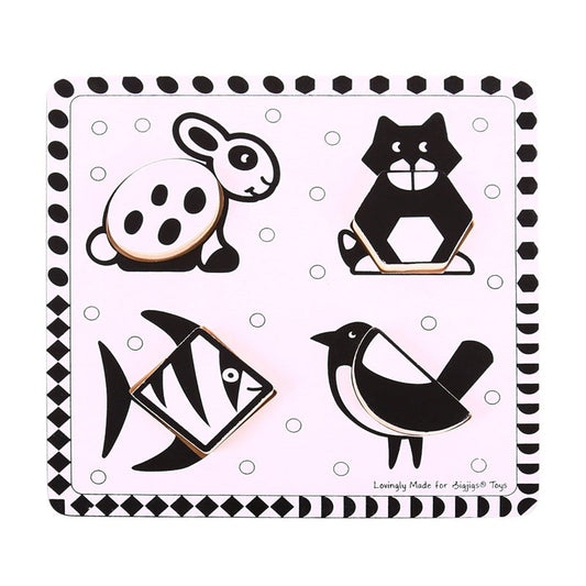 Pets black & white puzzle