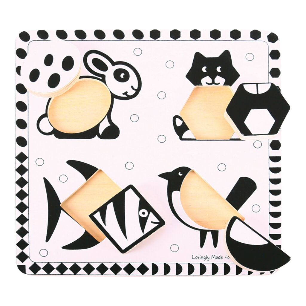 Pets black & white puzzle