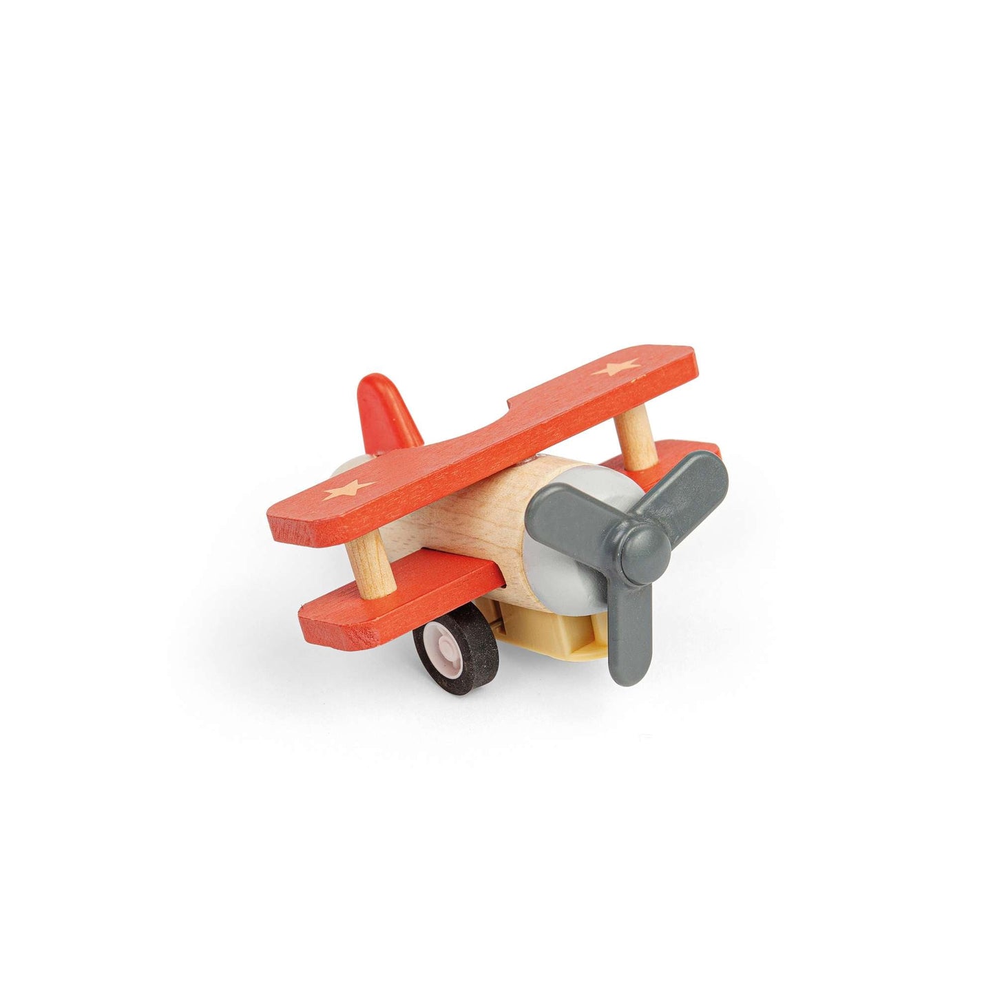 Pull back wooden bi-planes