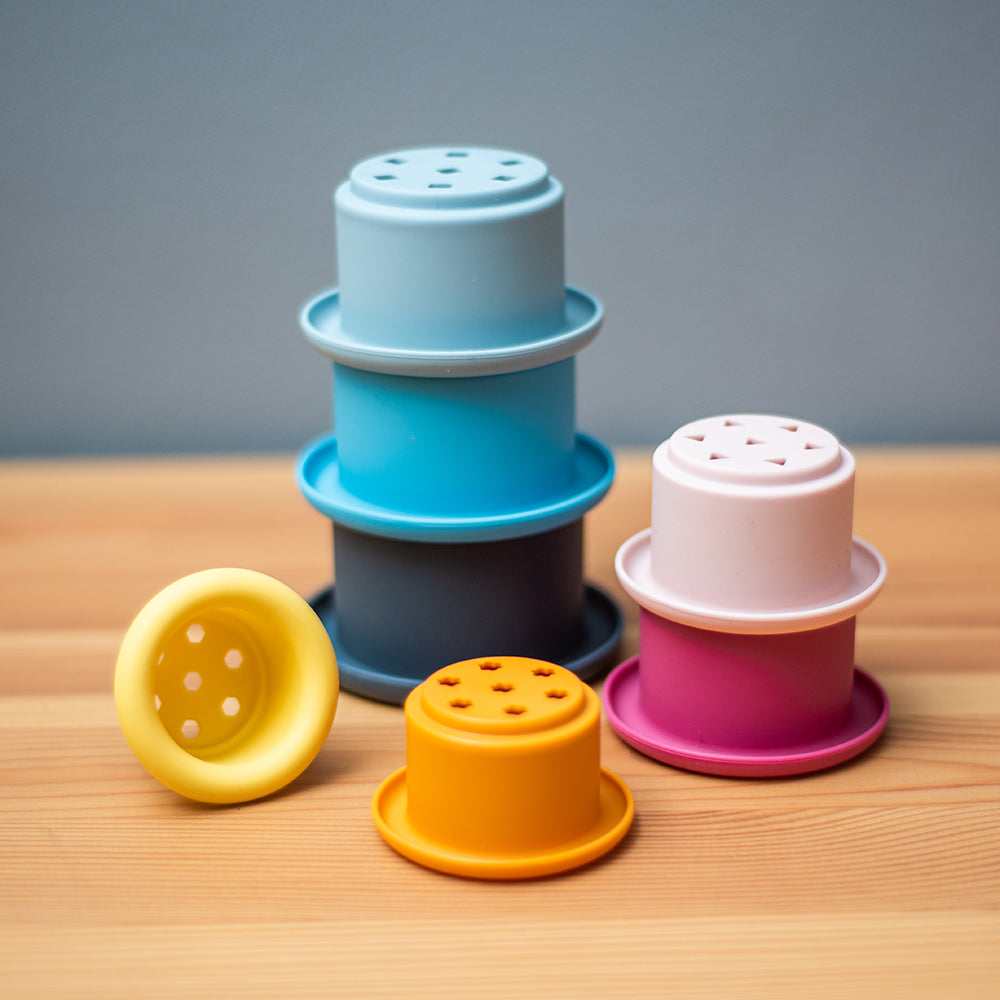 Silicone stacking cups