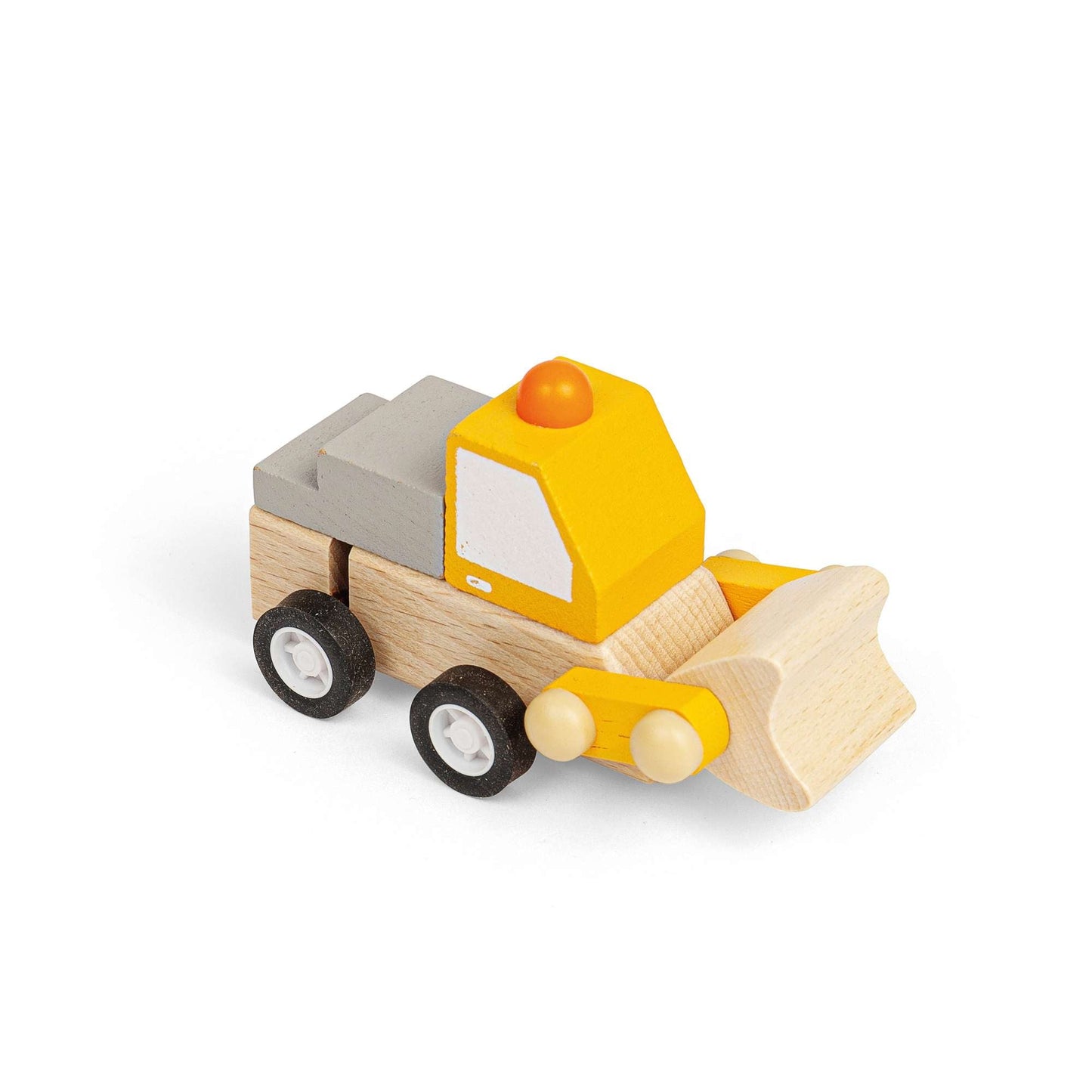 Wind up wooden Trucks - digger, cement mixer road roller, crane