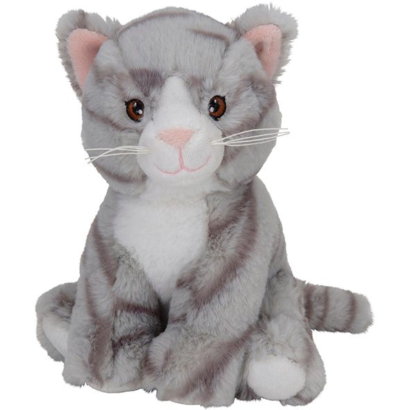 Cat/Kitten Tabby plush toy (made from recycled plastic)