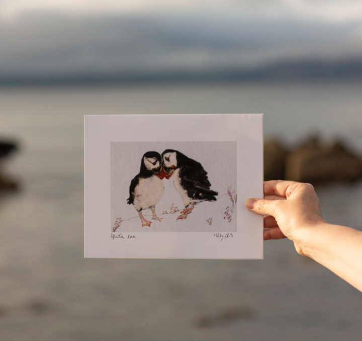 Wild Atlantic Love Puffin Print