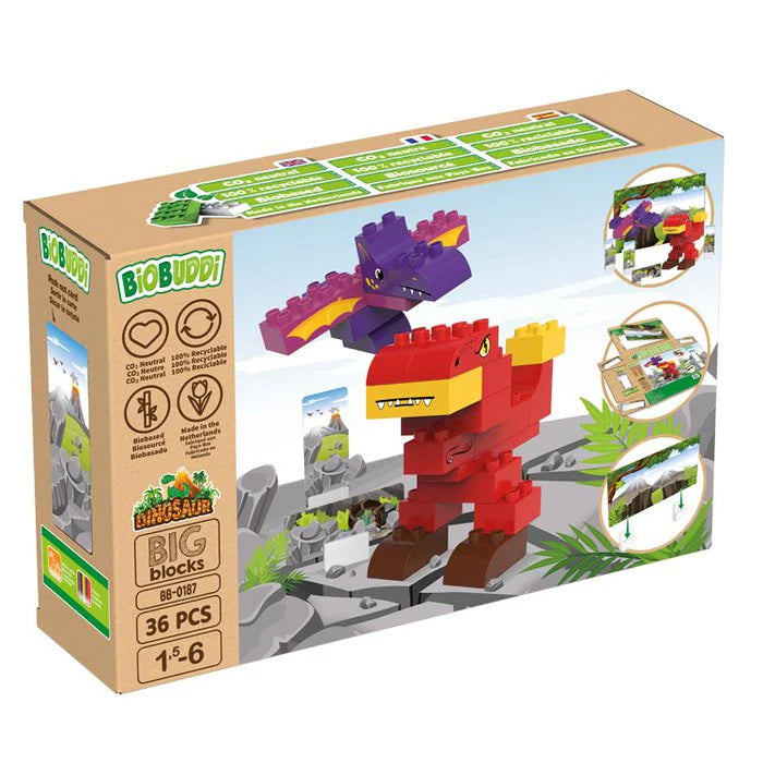 Bioplastic T-Rex - building dino blocks from plants