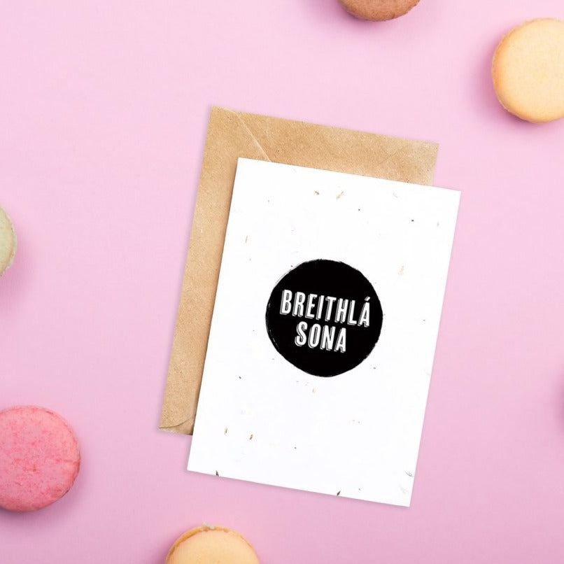 Breithlá Sona stamp plantable card