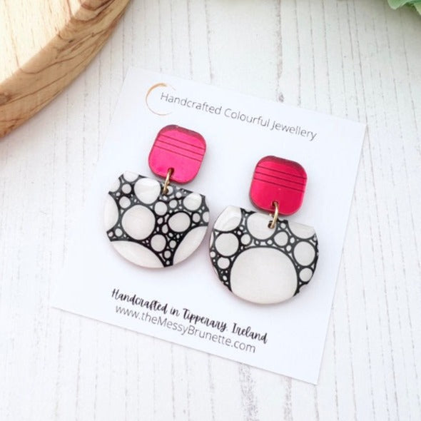 Black & White Bubble earrings
