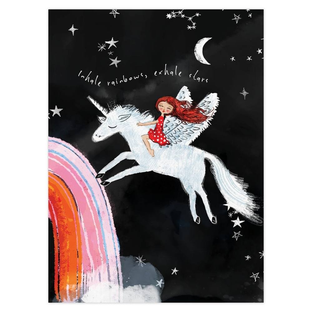 'Inhale Rainbows-Exhale Stars' Art Print