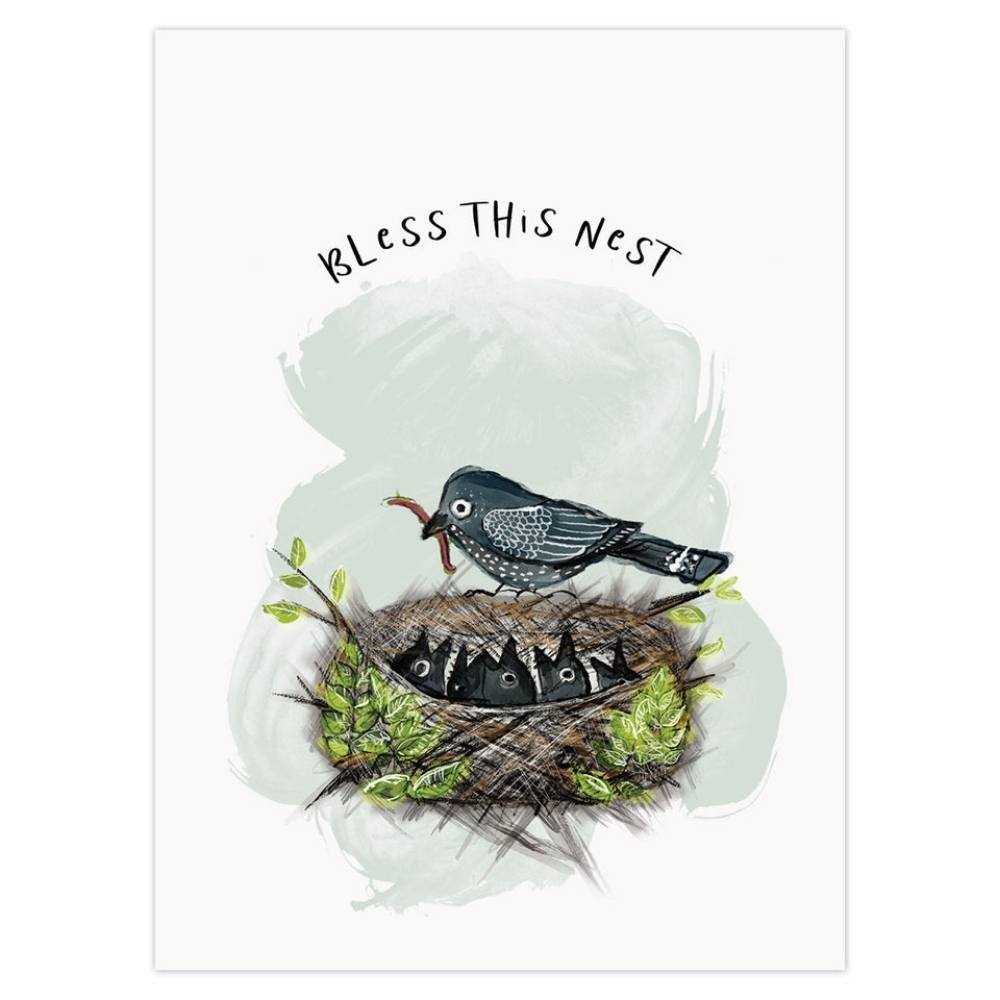 'Bless this Nest' Dusty Boy Art Print