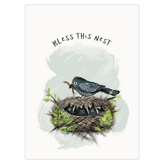 'Bless this Nest' Dusty Boy Art Print