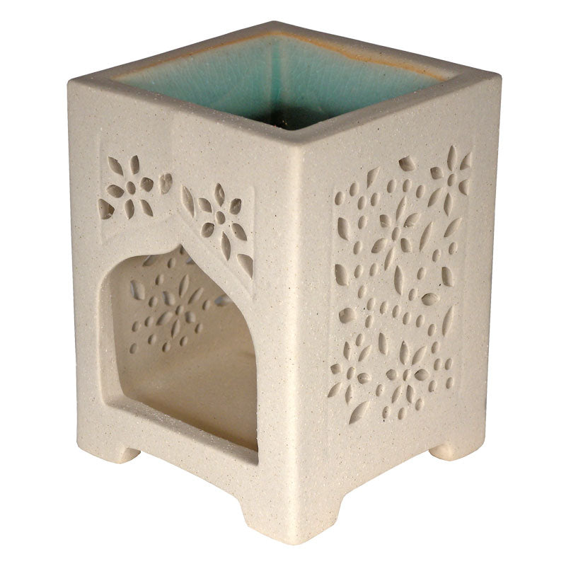 Fair Trade Ceramic Square Arch Oil Burner