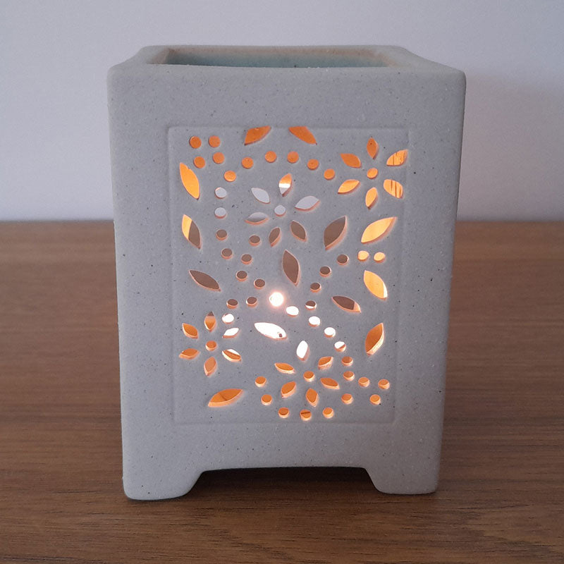 Fair Trade Ceramic Square Arch Oil Burner