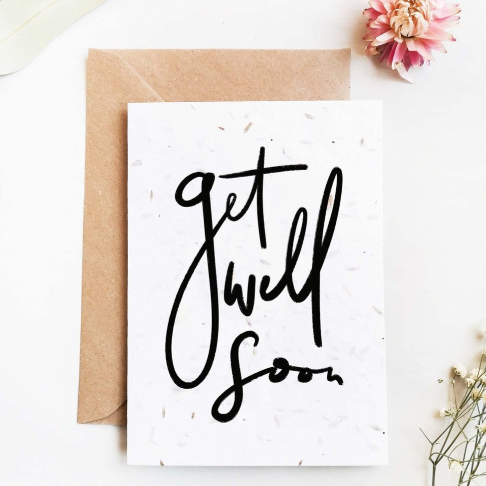 Get Well Soon plantable card