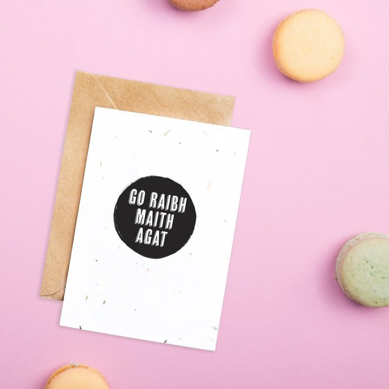 Go Raibh Maith Agat Thank You plantable card