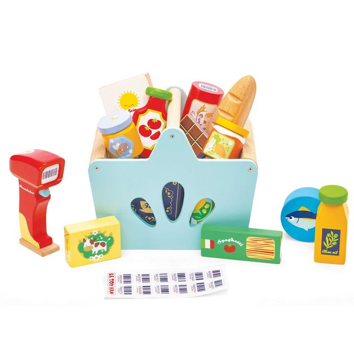 Wooden Grocery set with scanner