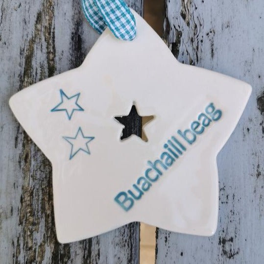 Maple Tree Pottery - Buachaill Beag Star (Little Boy) Hanging Decoration