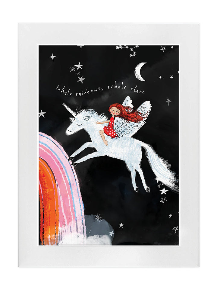 'Inhale Rainbows-Exhale Stars' Art Print