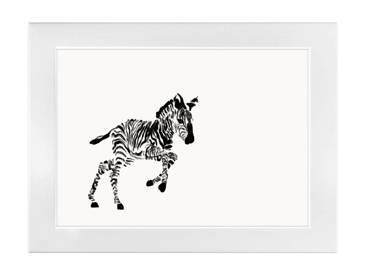 Jumping zebra Art Print