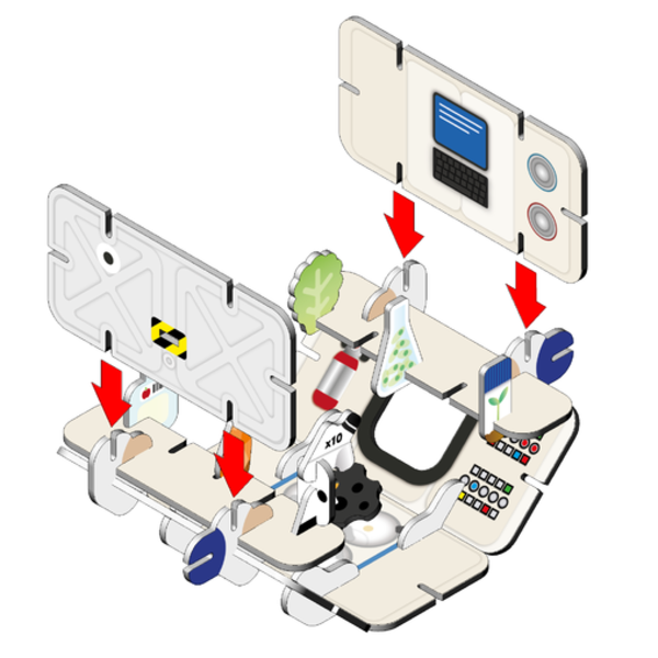 Play Press Space Station Build & Play set