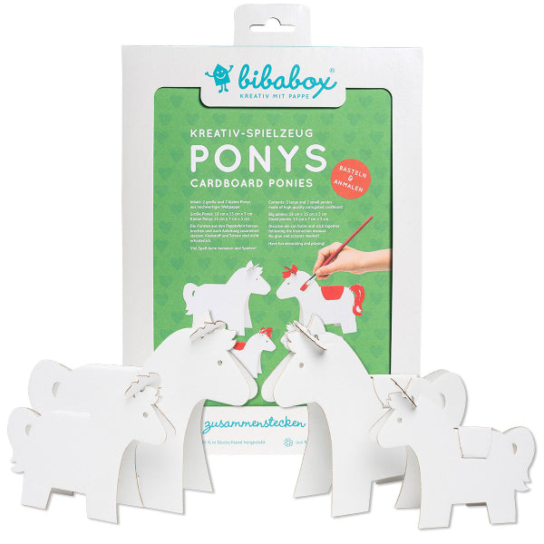 3D Colour-in Pony family