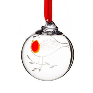 The Handmade Irish Glass Company - Robin Glass bauble