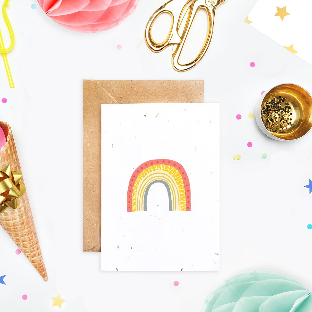 Rainbow plantable card