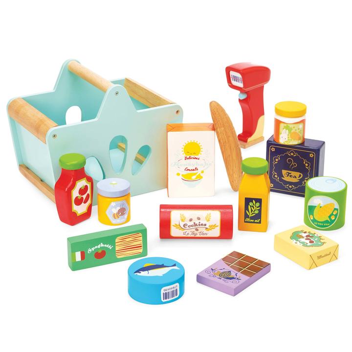 Wooden Grocery set with scanner