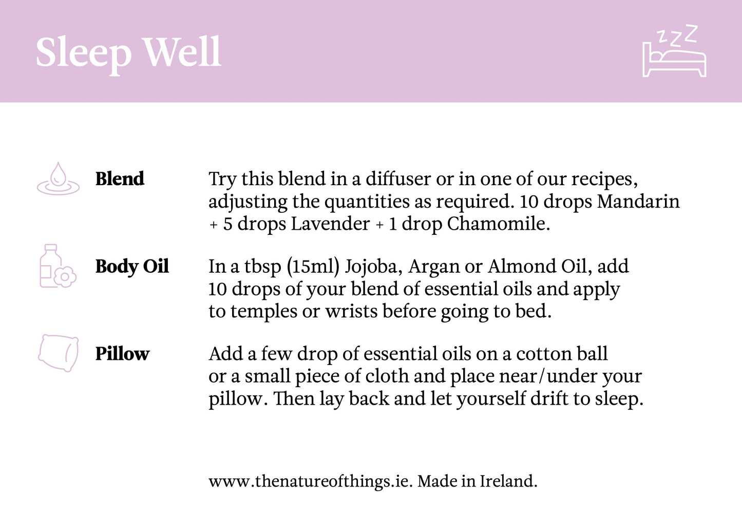 'Sleep Well' Essential oil gift set