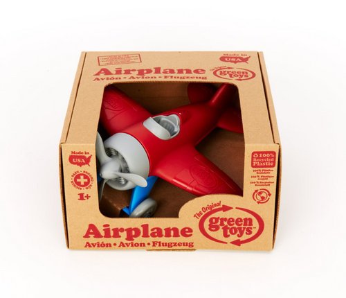 Airplane with red wings