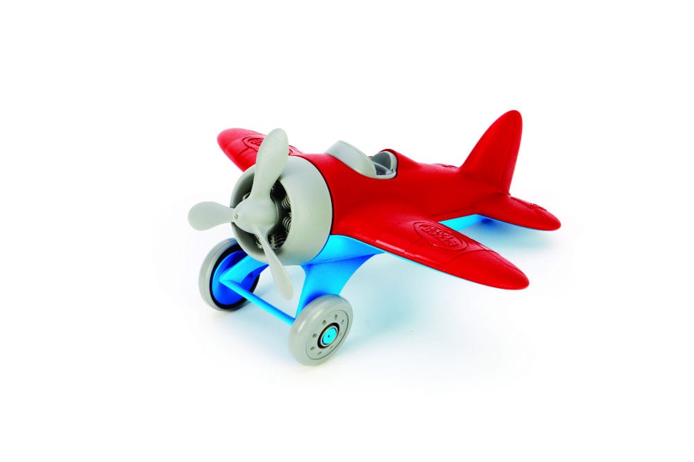 Airplane with red wings