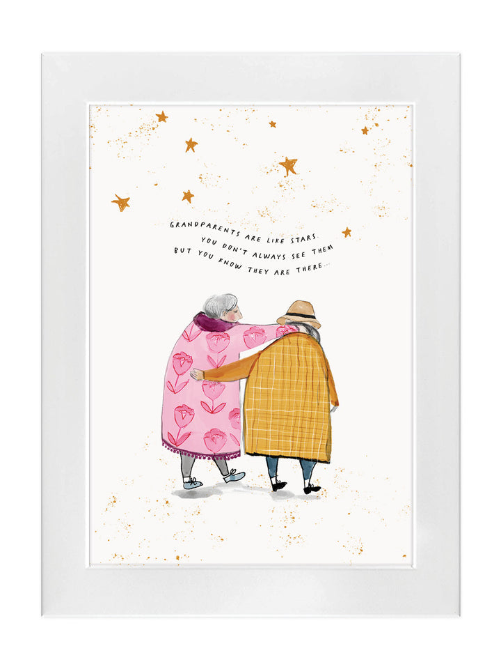 'Grandparents are like Stars' Art Print