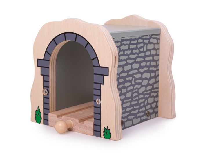 Grey stone railway tunnel