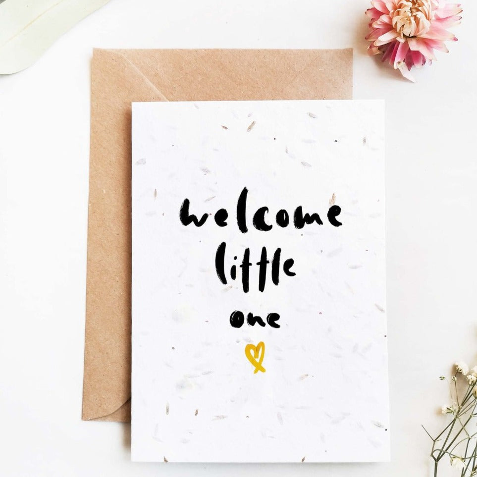 Welcome Little One plantable card