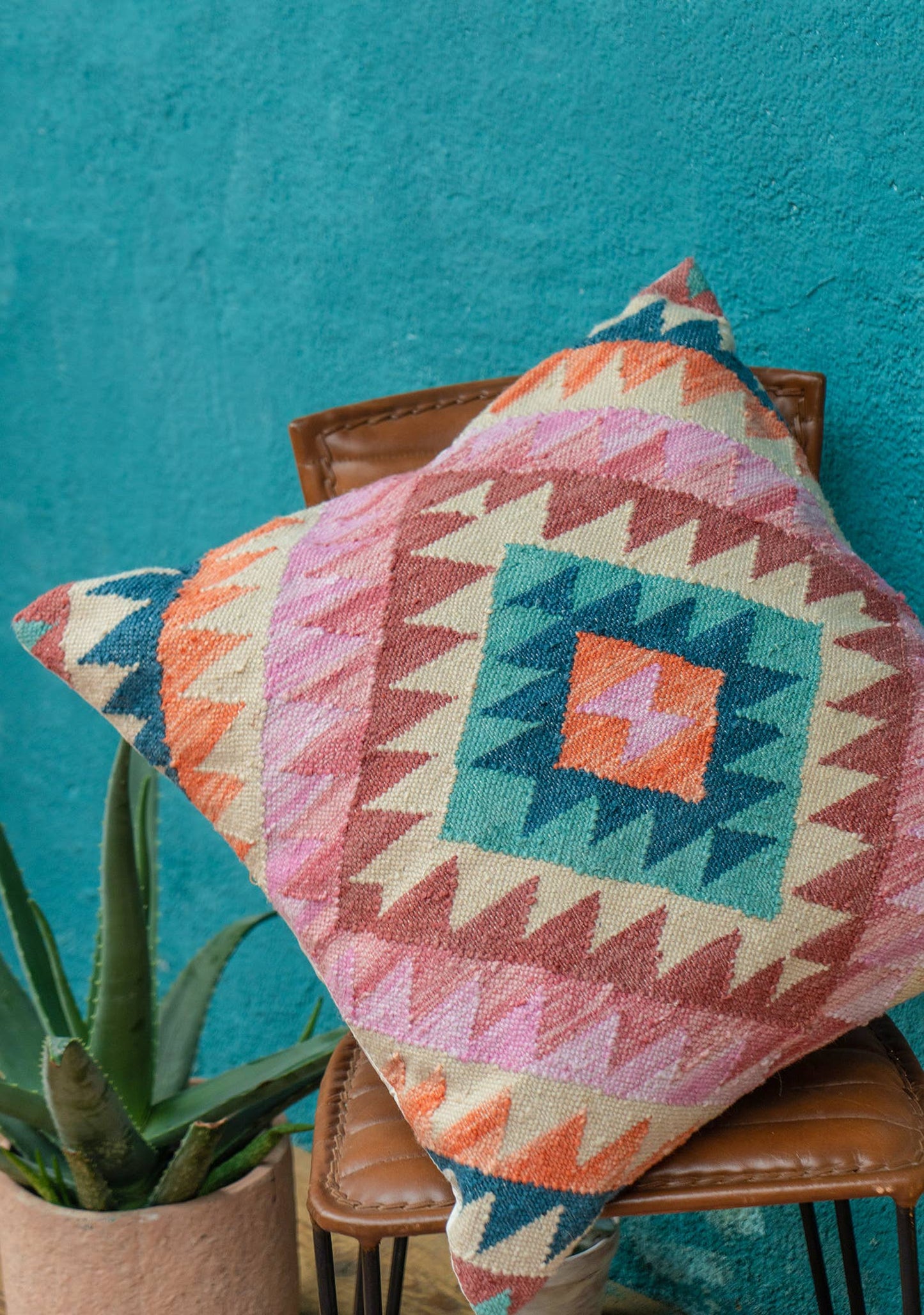 Handloomed Cushion Cover - Recycled & Fair Trade