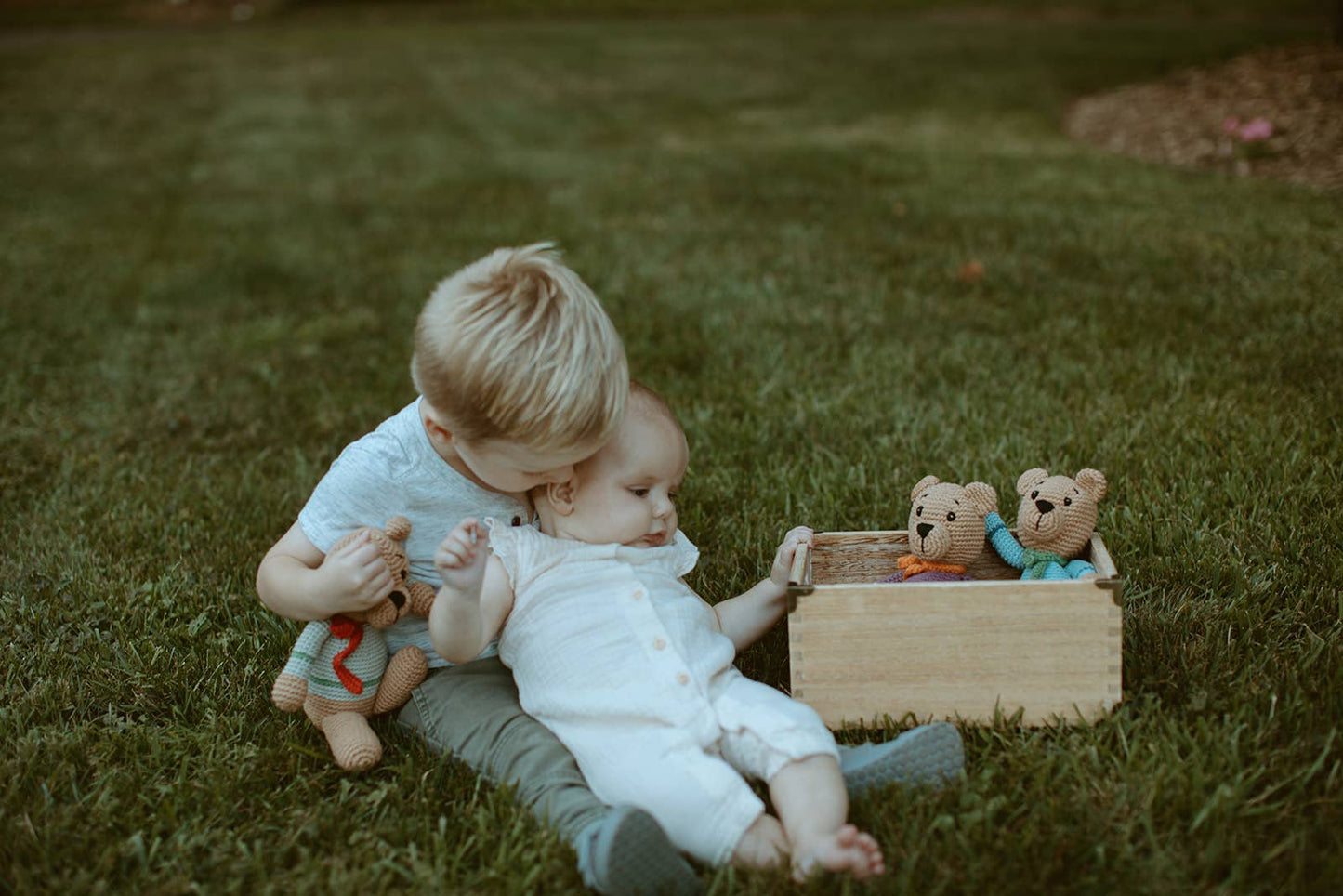 Baby Toy Teddy bear rattle teal