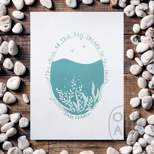 The voice of the sea... | A4 screen print