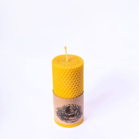 Beeswax cylinder candle - small